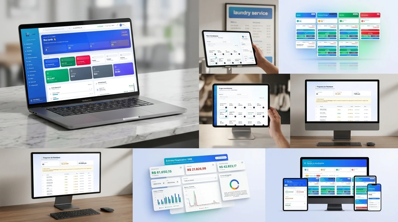 Ecossistema Multi-Dispositivo LavCore em Operação